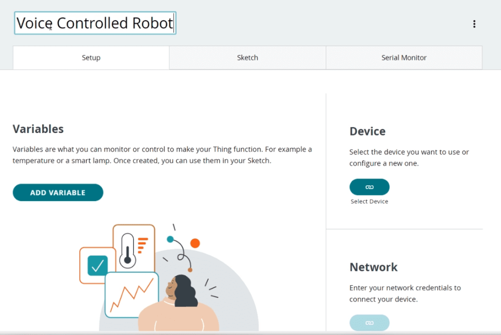 Creating New Thing for voice controlled robot